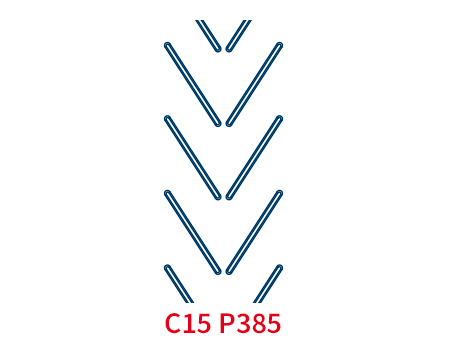 Шевронная лента C15 P385 EP400