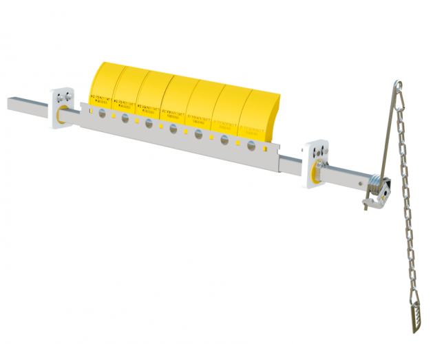 Скребок первичной грубой очистки HAMPUS 9100-PU для конвейерной ленты шириной 800 мм